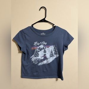 Hollister “Big Sky” Blue Baby Tee Small Size